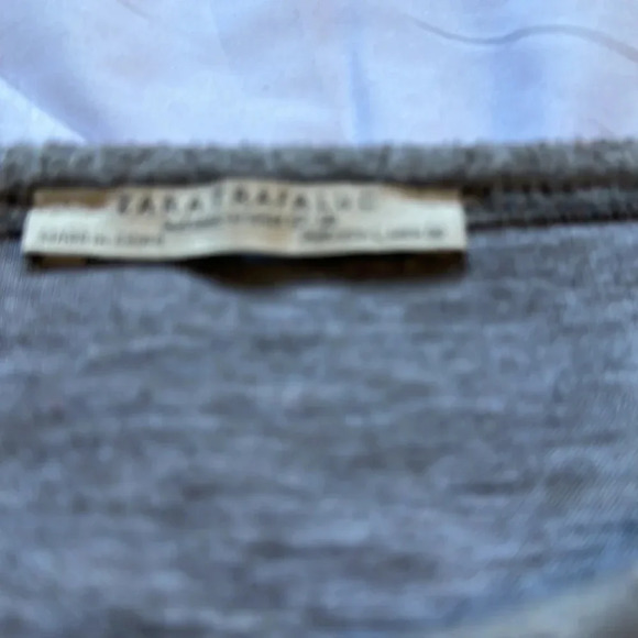 Zara Trafaluc Gray Pearl fleece long bell sleeve Size large - Picture 3 of 6